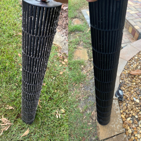 Before and After Air filter cleaning