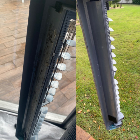 Before and After Gutter Cleaning