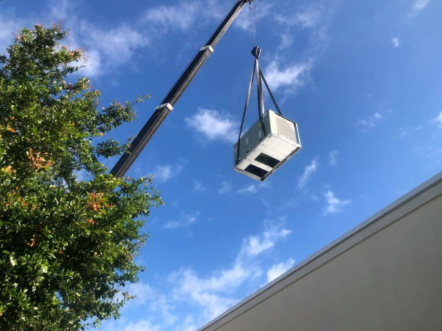 Crane Moving AC Unit